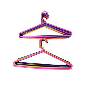 The Container Store 20 Heavy-Duty Tubular Hangers Assorted Random Colors